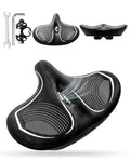 Oversized Waterproof Bike Seat 14.5W for Men Women Fat People Extra Wide Leather