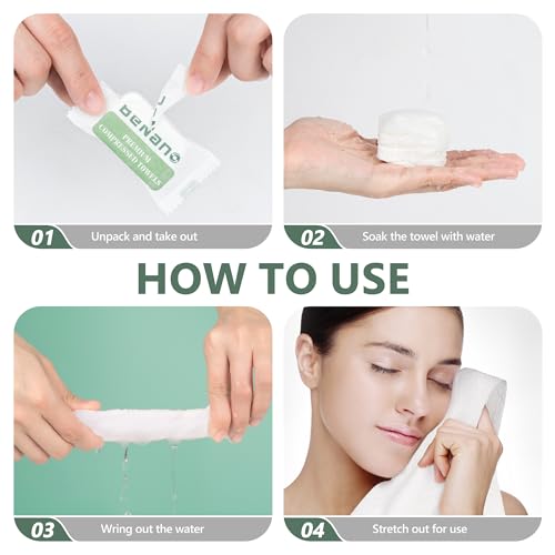 Disposable Compressed Face Towels - 22 Pcs Ultra Soft, Travel-Ready
