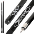 Black Fiberglass Billiard Pool Cue Stick 21oz - Durable Professional Cue