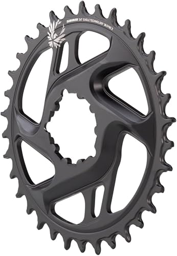 34T Cold Forged Bicycle Chainring for Eagle 12-Speed 1x Drivetrain - Black