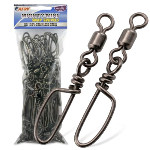AFW Mighty-Mini Wire Fishing Swivels 4/0 600Lb 50 Pcs - Strong & Corrosion-Resistant
