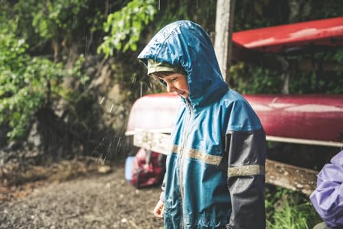 Kids Waterproof Rain Suit - Toddler Trail & Muddy Buddy Overalls - Lavender, 6-7