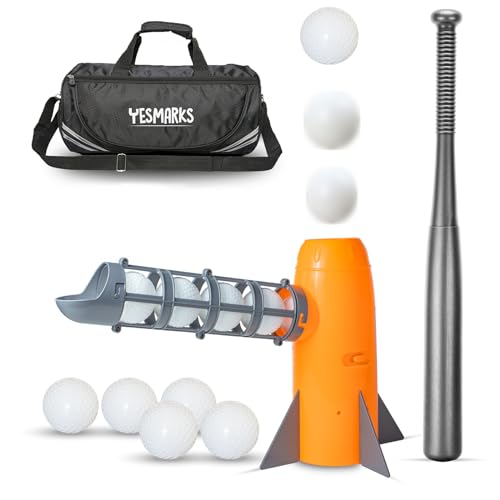 Kids Auto Baseball Pitching Machine Set with Bat and 10 Balls - Outdoor Sports Toy