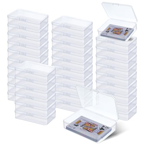 36pcs Plastic Playing Card Boxes - Transparent Clip-On Trading Card Storage