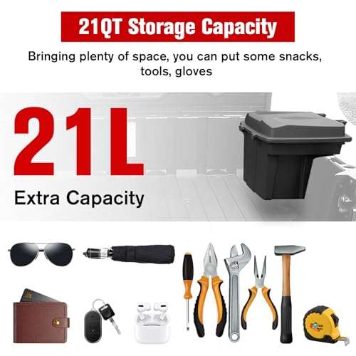 Universal Bed Storage Box for Polaris Ranger XP 1000 900 800 570 2016-2024 - Waterproof Cargo Organizer