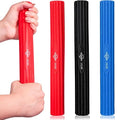 Resistance Therapy Bar Set with Grip Trainers - Red/Black/Blue for Elbow & Wrist Pain Relief