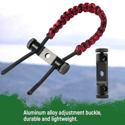 Adjustable Compound Bow Wrist Sling - Green Camouflage