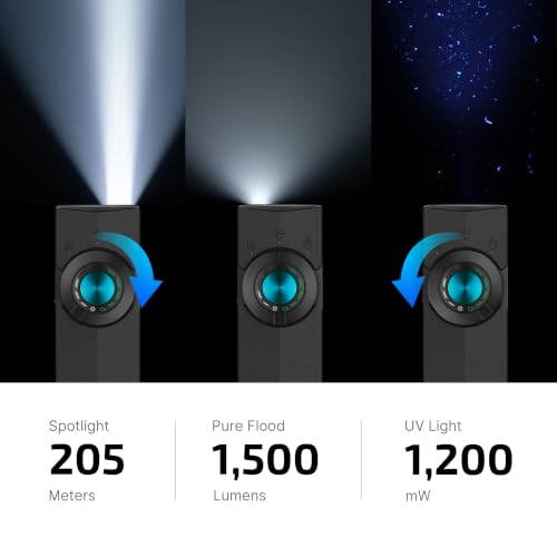 Rechargeable Pocket Flashlight OLIGHT ArkPro Flat Black CW with Green Beam - Cool White 5700K~6700K