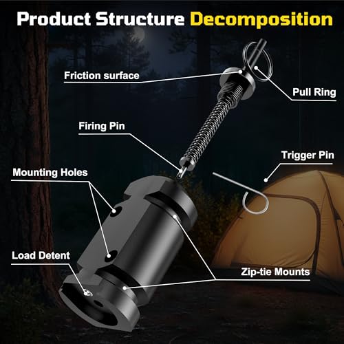 6 Pack Perimeter Trip Alarm with Screws for Outdoor Wildlife Deterrence, 12 Gauge