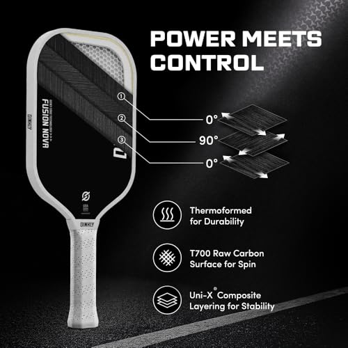 Dinkly Black Gen3 Carbon Fiber Pickleball Paddle Set of 2/4 - USAPA Approved