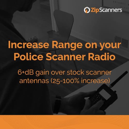 SMA 9-Inch 920S Police Scanner Antenna for Uniden & Whistler Radios | 400-480MHz & 700-900MHz | 25-100% Reception Boost | Zip Scanners