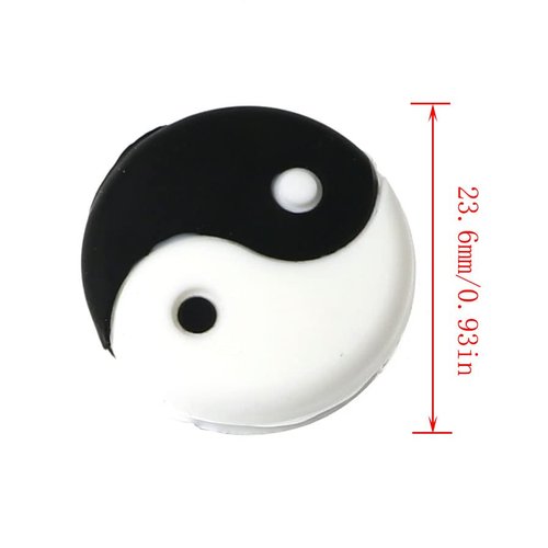 RLECS 6PCS Yin and Yang Tennis Racquet Dampener Vibration Dampener Suit for The Tennis Players More Professional (Black White)