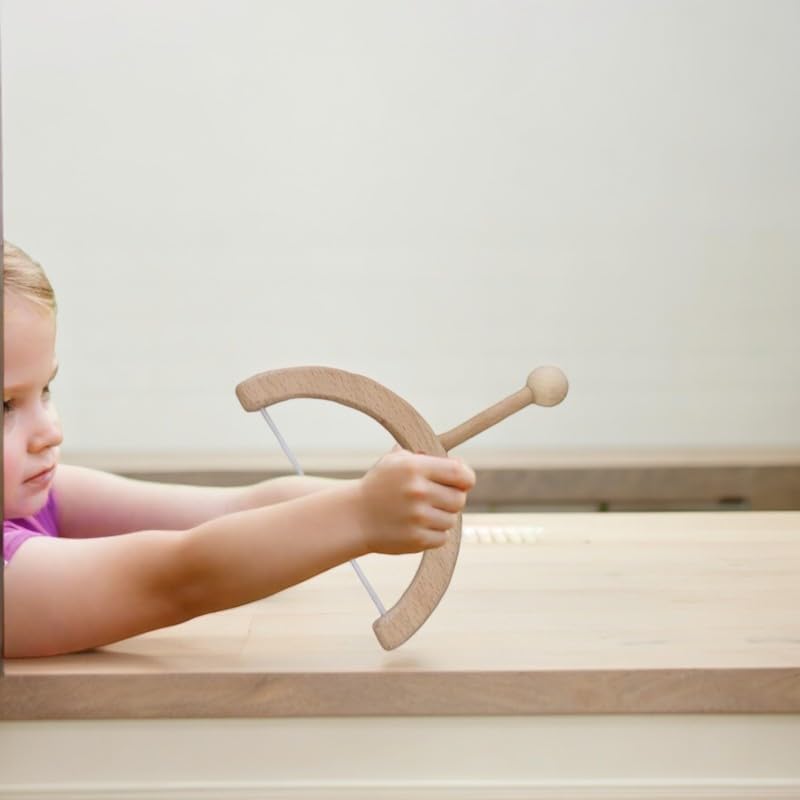 Wooden Kids Bow and Arrow Set by [Brand Name] - Safe Indoor/Outdoor Archery Toy for Ages 3+ | Includes 5 Arrows, 4 Targets, Cotton Quiver