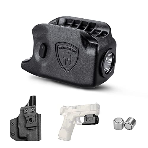 WARRIORLAND Glock 43/43X Mini Tactical Light with Kydex Holster, 150 Lumens