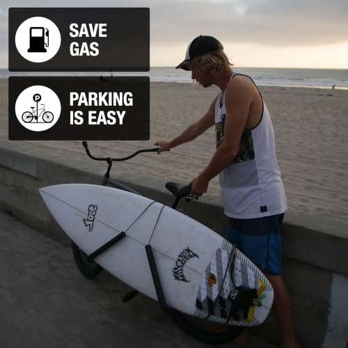 Ho Stevie! Surfboard Bike Rack - Black for Bikes Up to 8 Feet Shorter