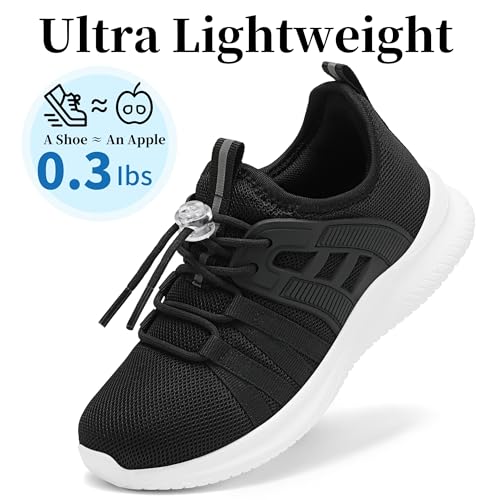 Kids Sneakers Lightweight Breathable Tennis Shoes - 12.5 Little Kid All Black