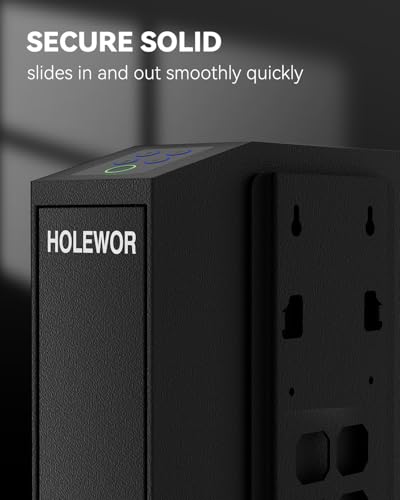 Biometric Gun Safe for Handgun Bedside with Quick Access & Passcode - HOLEWOR