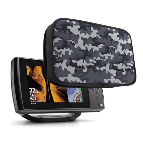 Camouflage Fish Finder Cover for Helix 7 Screen - Tightly Fitted Marine Protection