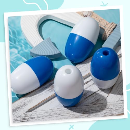 Blue and White Crab Trap Floats - Anchor Buoy Set of 4