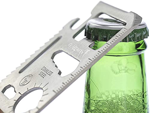 GUARDMAN 2-Pack 11-in-1 Credit Card Multitool Survival Gadget for Men - Compact & Durable
