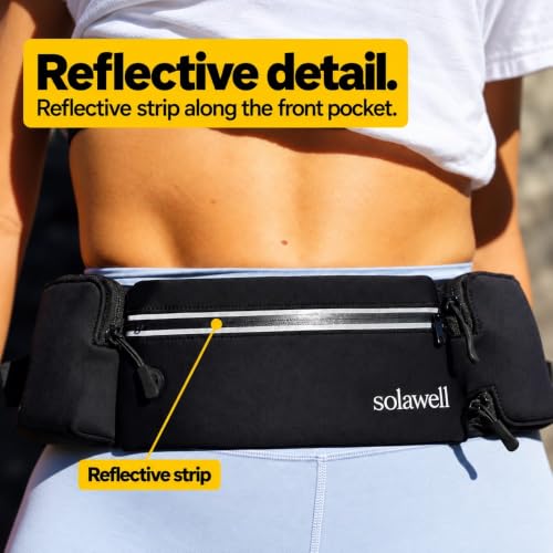 Hydration Fanny Pack with Water Bottle & Phone Holder - Black