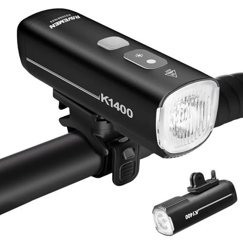 RAVEMEN K1400 1400 Lumen Bike Headlight with Auto On/Off & Wide Beam