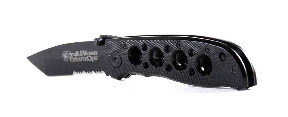 Smith & Wesson unisex adult Clam Smith Wesson Extreme Ops Tanto 40Ser 4 1In Clm, Black, One Size US
