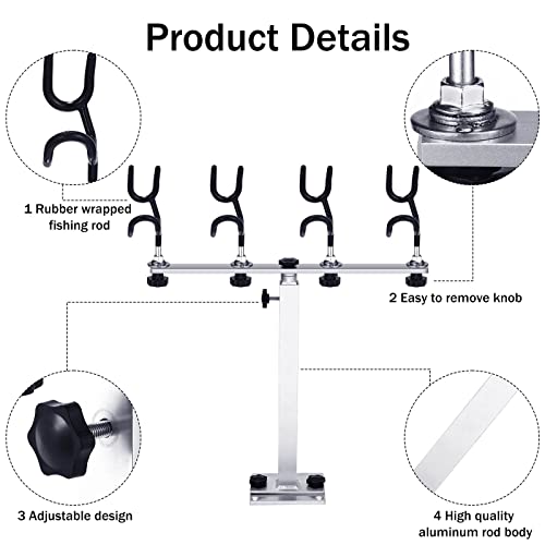 Fishing Rod Holder for Boat 1 Pack Stainless Steel & Aluminum - Variant 1