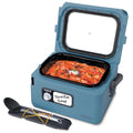 8-Quart Traveling Slow Cooker with Locking Lid Blue - Portable Food Warmer