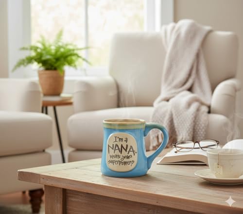 Nana Superpower Coffee Mug 18oz Floral Gift Box for Mother’s Day