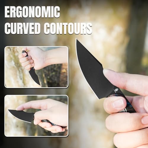 Kizer Mini Harpoon Fixed Blade Knife with Sheath - 3V Steel, G10 Handle, Compact EDC