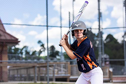 Mizuno Adult F6 Fastpitch Softball Batting Helmet with Mask - White Small-Medium