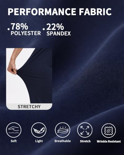 24/26 Inch Stretch Petite Ankle Golf Pants for Women - Navy, Large
