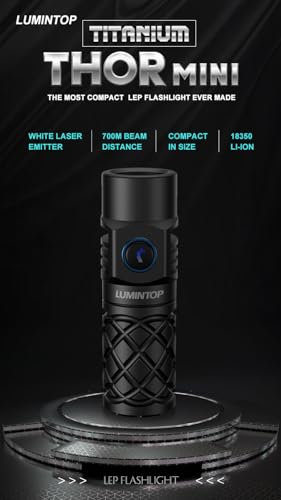 LUMINTOP Thor MINI Rechargeable LEP Flashlight - Black, 250 Lumens, 700m Range, Waterproof