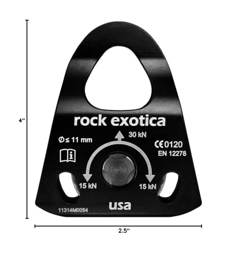 Rock Exotica Mini Machined Pulley - Single Black