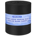 Black 16in x 50ft Boat Trailer Bunk Carpet - Marine Grade Padding