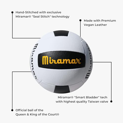 King of the Beach Miramar Beach Volleyball - Official Game Ball, Royal Yellow