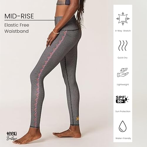 Teeki Women's Polka Dot Cowgirl Black Hot Pants Leggings, Small, Eco-Friendly, Quick Dry Activewear