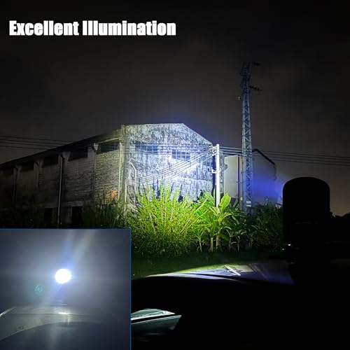 LuxBang 45W 4500LM LED Remote Search Light for Trucks & Marine 360° Rotating, 12-24V Permanent Mount