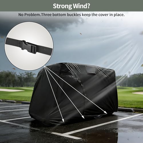 6/8 Passenger Golf Cart Cover Rainproof Weatherproof Protection - 156" L