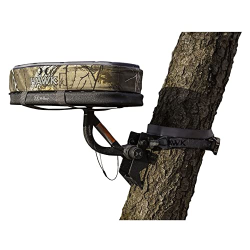 Hawk Sport Hunting Tree Seat with 360° Swivel & Memory Foam Cushion - Black