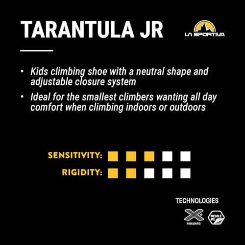La Sportiva Kids Tarantula Junior Climbing Shoes - Size 1-1.5 Big Kid Yellow/Black