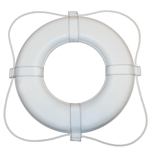 Taylor Made 24-Inch Coast Guard Approved Life Ring - White, Throwable Safety Device