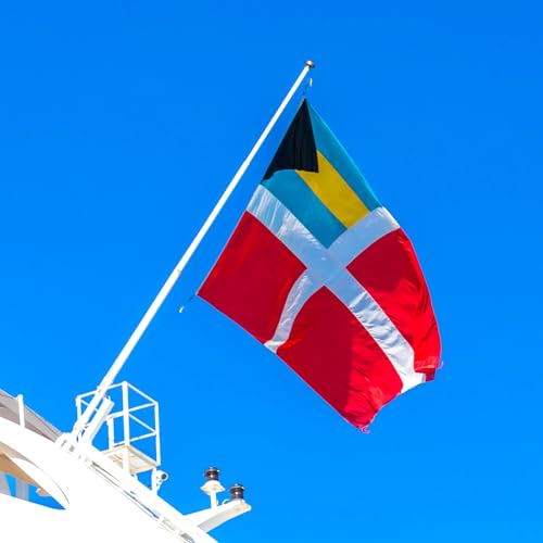 2 Pcs Bahamas Courtesy Boat Flags - 12 x 18 Inches, Marine Navigation