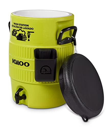 Acid Green 10 Gallon Igloo Sports Cooler with Spout & Handwashing Station