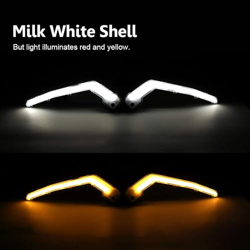 KEMIMOTO X3 Fang LED Lights - Yellow Compatible with Can-Am Maverick X3 2017-2026