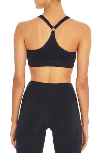 Seamless Sports Bra for Women Low Impact Workout Support Black Small