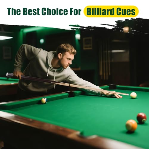 58-Inch Pool Cue Set 2 Pieces 20 Oz Heavy Duty Billiard Cues - Portable & Durable