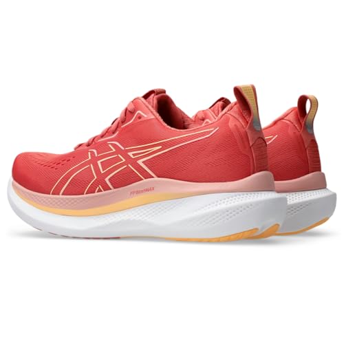 ASICS Women's Glideride Max Road Running Shoes - Dark Pink Clay/Orange Glow, Size 10