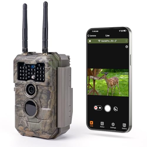 GardePro E6 2.0 Trail Camera with WiFi, 4K Video, Dual Antennas - No Monthly Fee
